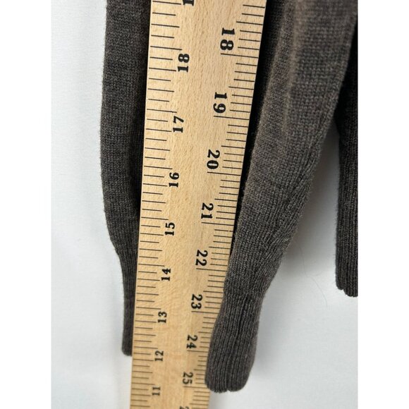 Banana Republic Women's L 100% Extra Fine Merino Wool Cardigan Sweater Brown - Picture 6 of 12